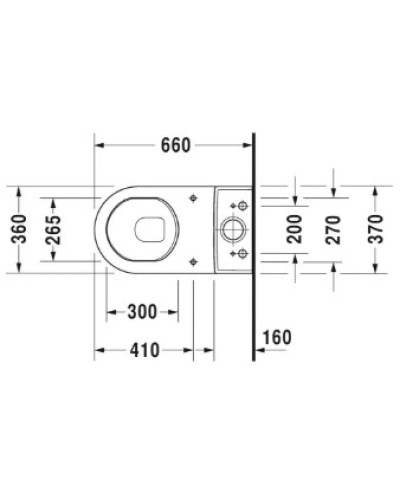 Чаша напольного унитаза Duravit Starck 3 0128090000