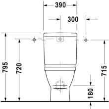 Чаша напольного унитаза Duravit Starck 3 0128090000