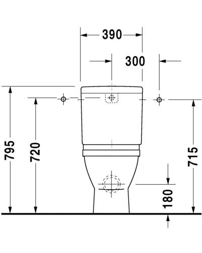 Чаша напольного унитаза Duravit Starck 3 0128090000