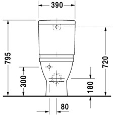 Чаша напольного унитаза Duravit Starck 3 0128090000