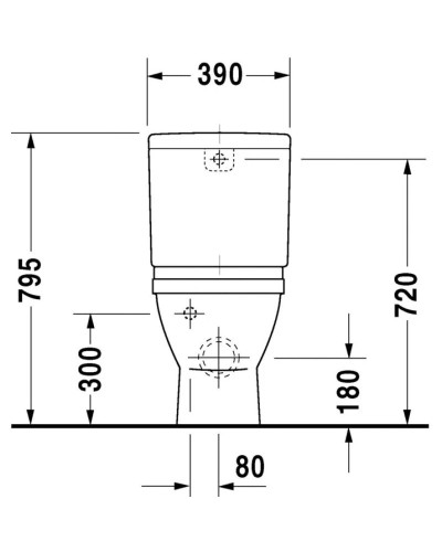 Чаша напольного унитаза Duravit Starck 3 0128090000
