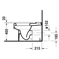Чаша напольного унитаза Duravit Vero 2116090000