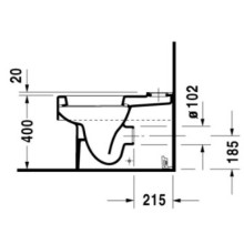 Чаша напольного унитаза Duravit Vero 2116090000