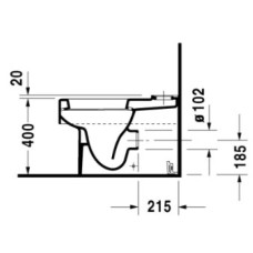Чаша напольного унитаза Duravit Vero 2116090000