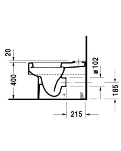 Чаша напольного унитаза Duravit Vero 2116090000