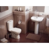 Унитаз компакт Rosa Комфорт 4620008192789 Белый с бачком и сиденьем