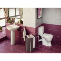 Унитаз компакт Rosa Лира 4620008191096 Белый с бачком и сиденьем