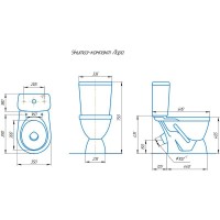 Унитаз компакт Rosa Лира 4620008191096 Белый с бачком и сиденьем