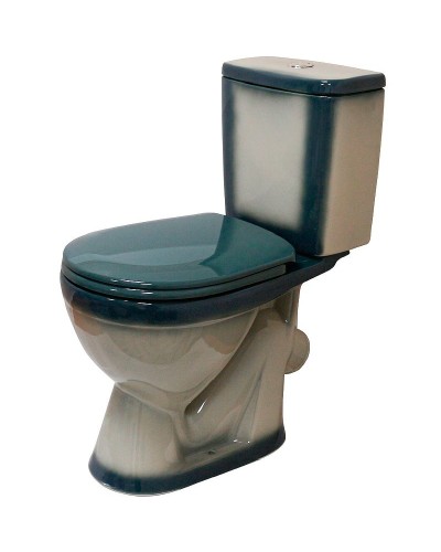 Унитаз компакт Rosa Лира 4620008192062 Зеленый декор с бачком и сиденьем