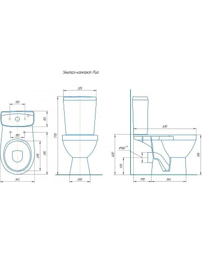 Унитаз компакт Rosa Рио 4640021065730 Зеленый декор с бачком и сиденьем