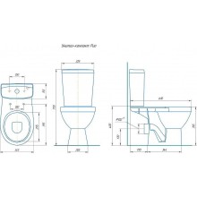 Унитаз компакт Rosa Рио 4640021065747 Коричневый декор с бачком и сиденьем