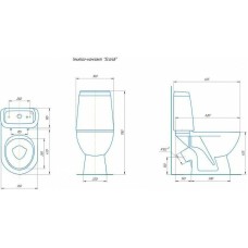 Унитаз компакт Rosa Сканди 4630055553945 Белый с бачком и сиденьем