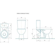 Унитаз компакт Rosa Стиль 4630055558391 Белый с бачком и сиденьем Микролифт