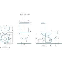 Унитаз компакт Rosa Уют 4630055558797 Коричневый декор с бачком и сиденьем