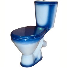 Унитаз компакт Rosa Элегант 4620008195704 Синий декор с бачком и сиденьем