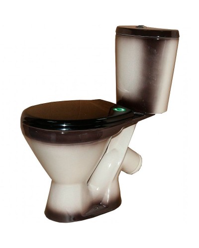 Унитаз компакт Rosa Элегант 4620008195698 Черный декор с бачком и сиденьем