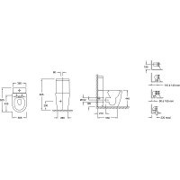 Унитаз компакт Jacob Delafon Soprano UJAK102-0 без бачка и сиденья