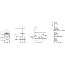 Унитаз компакт Jacob Delafon Soprano UJAK102-0 без бачка и сиденья