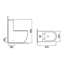 Унитаз моноблок SantiLine SL-5011 с сиденьем Микролифт