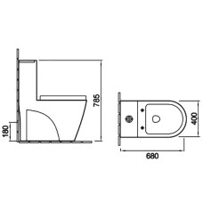 Унитаз биде SantiLine SL-5012SM-BD с сиденьем Микролифт