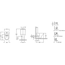 Унитаз компакт Jacob Delafon Aleo UJAL102-0 без бачка и сиденья