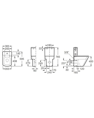 Чаша напольного унитаза Roca Hall 342628000