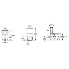 Чаша напольного унитаза Roca Inspira 342528000