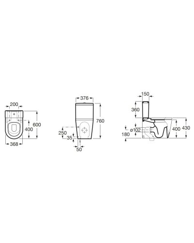 Чаша напольного унитаза Roca Inspira 342528000