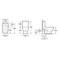 Чаша напольного унитаза Roca Meridian 342245000