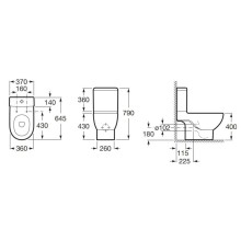 Чаша напольного унитаза Roca Meridian 342245000