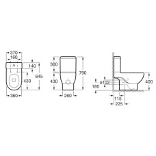 Чаша напольного унитаза Roca Meridian 342245000