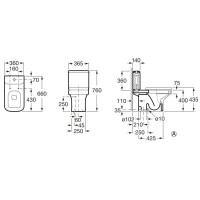Чаша напольного унитаза Roca Dama 342788000