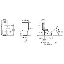 Чаша напольного унитаза Roca Dama 342788000