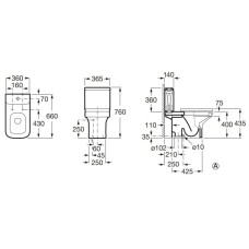 Чаша напольного унитаза Roca Dama 342788000