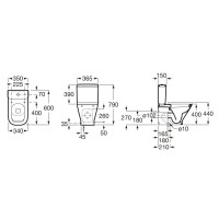 Чаша напольного унитаза Roca The Gap 342472000