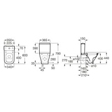 Чаша напольного унитаза Roca The Gap 342472000