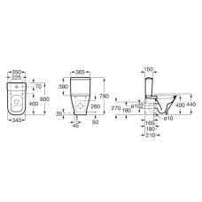 Чаша напольного унитаза Roca The Gap 342472000