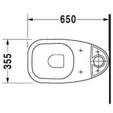 Чаша напольного унитаза Duravit D-Code 21110100002