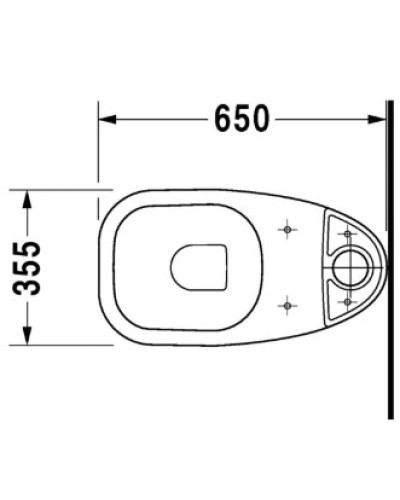 Чаша напольного унитаза Duravit D-Code 21110100002