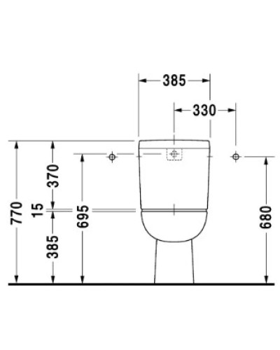 Чаша напольного унитаза Duravit D-Code 21110100002
