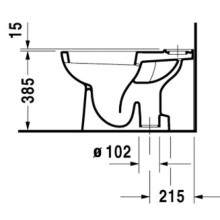 Чаша напольного унитаза Duravit D-Code 21110100002