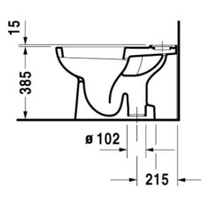 Чаша напольного унитаза Duravit D-Code 21110100002