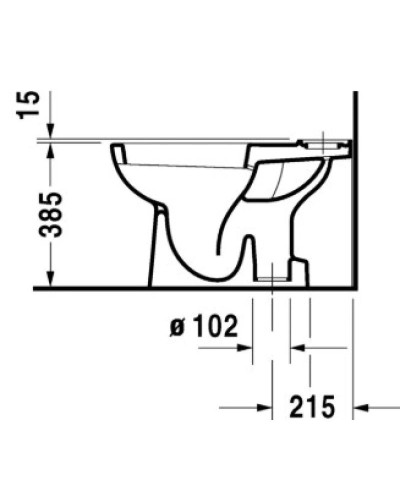 Чаша напольного унитаза Duravit D-Code 21110100002