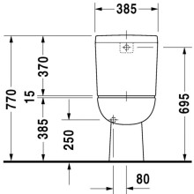 Чаша напольного унитаза Duravit D-Code 21110100002