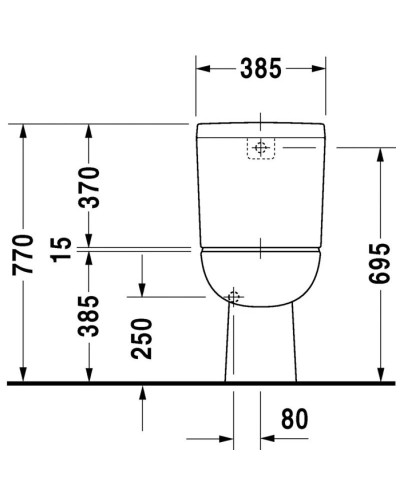 Чаша напольного унитаза Duravit D-Code 21110100002