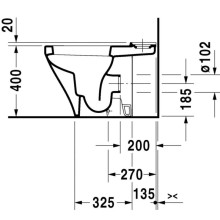 Чаша напольного унитаза Duravit DuraStyle 2162090000