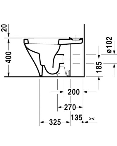 Чаша напольного унитаза Duravit DuraStyle 2162090000