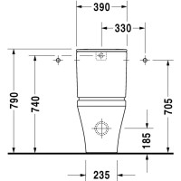 Чаша напольного унитаза Duravit DuraStyle 2162090000