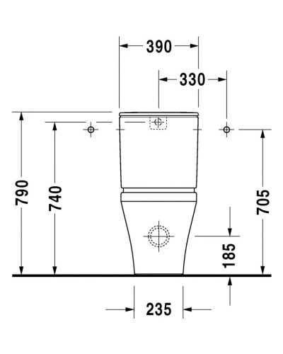 Чаша напольного унитаза Duravit DuraStyle 2162090000