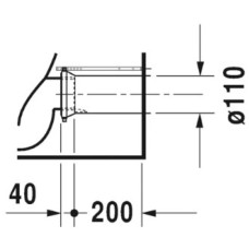 Чаша напольного унитаза Duravit ME by Starck 2172090000